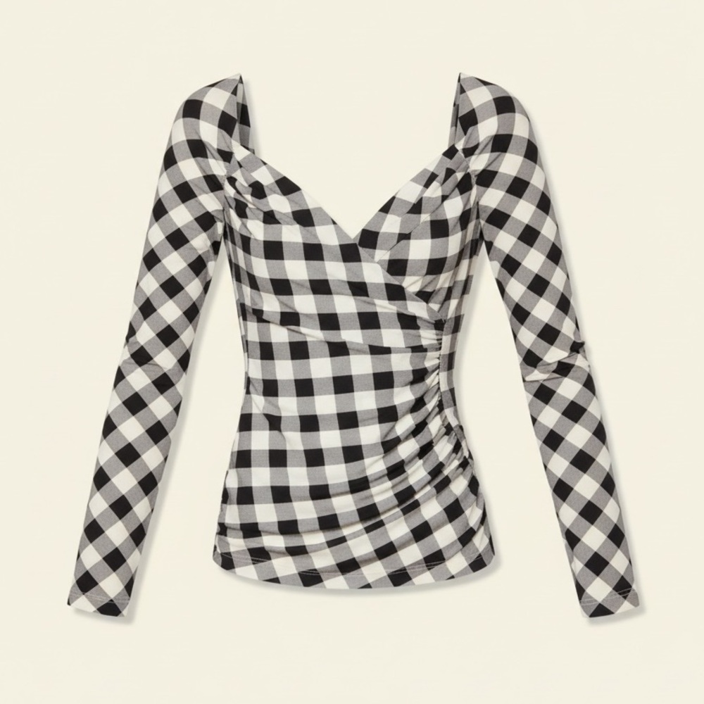 Norma Kamali Checkered Blouse​​​